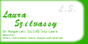 laura szilvassy business card